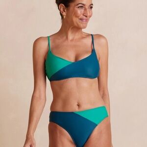 Summersalt Blue & Teal Diagonal Bikini Set